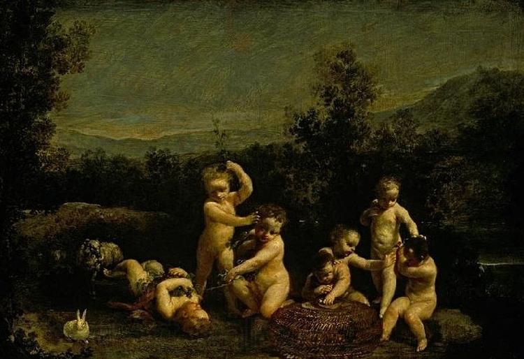 Giuseppe Maria Crespi Cupids Frollicking France oil painting art
